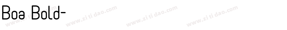 Boa Bold字体转换